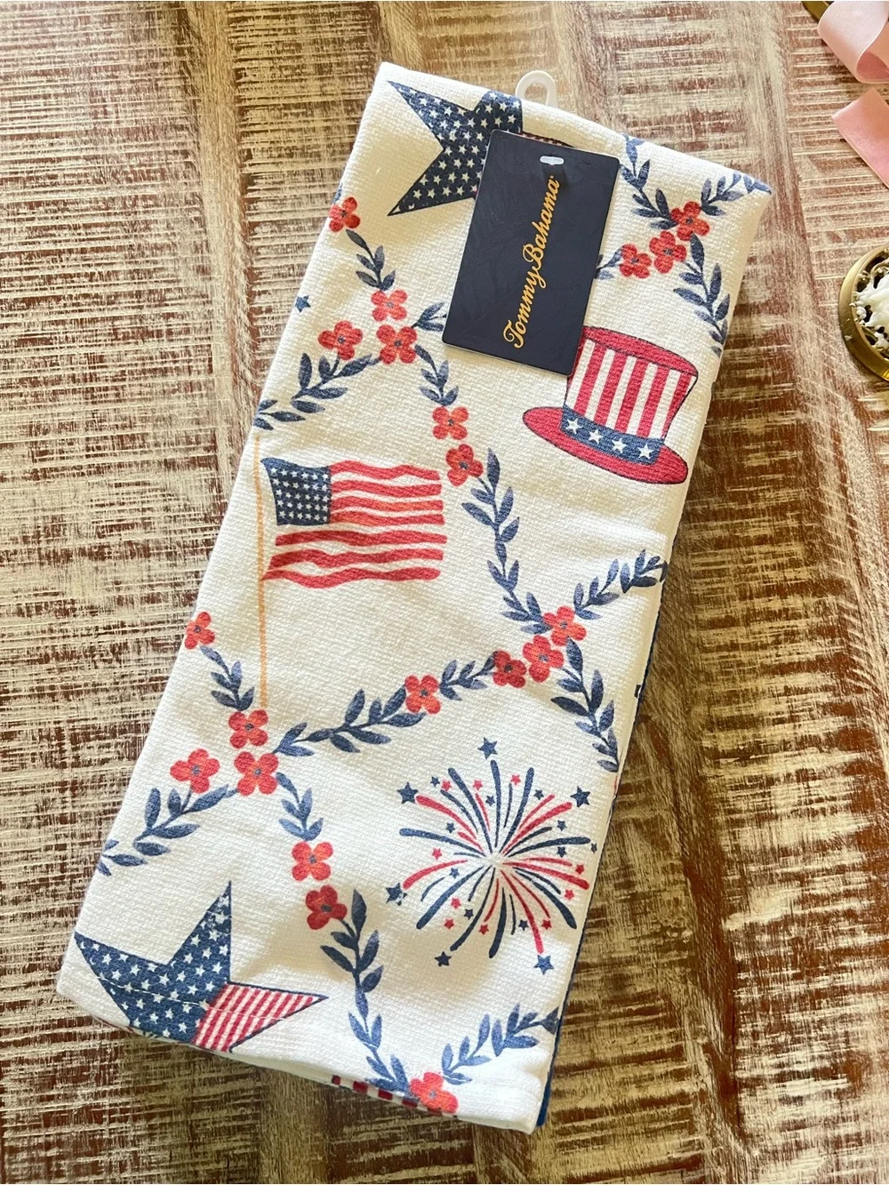 Tommy Bahama Red, White & Blue Americana Kitchen Towel